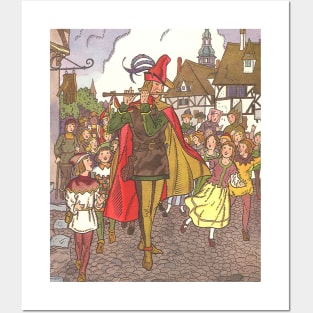 Vintage Fairy Tales, The Pied Piper of Hamelin Posters and Art